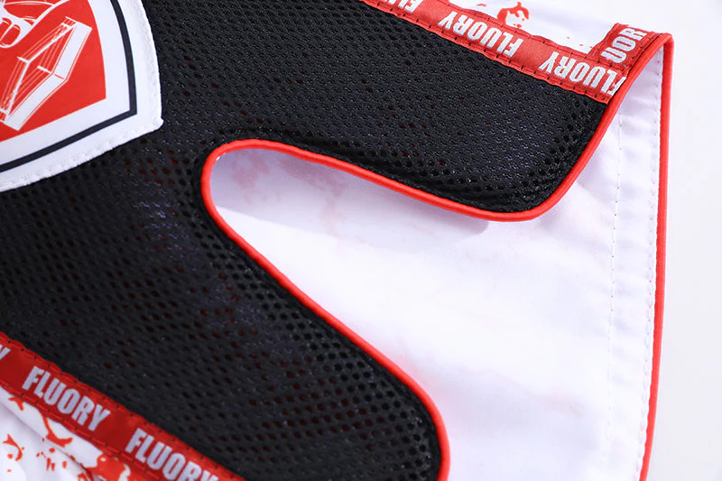Fluory Bloodbath Muay Thai Shorts White - Image 6
