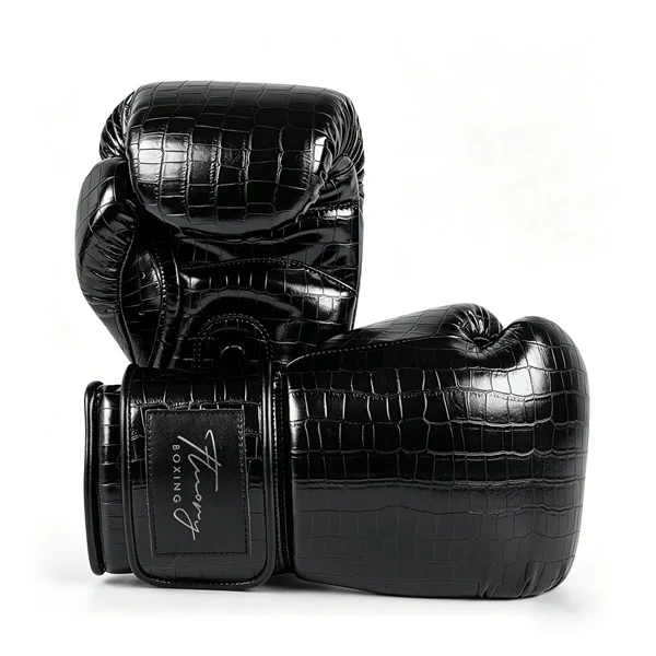 Fluory Crocodile Boxing Gloves Black