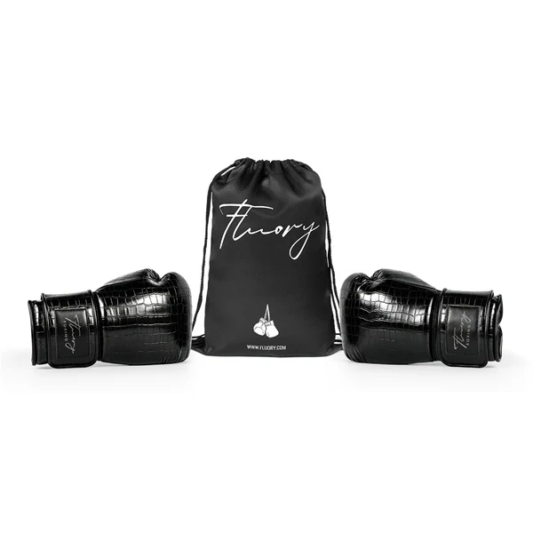 Fluory Crocodile Boxing Gloves Black - Image 4