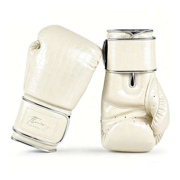 Fluory Crocodile Boxing Gloves Cream - Image 3