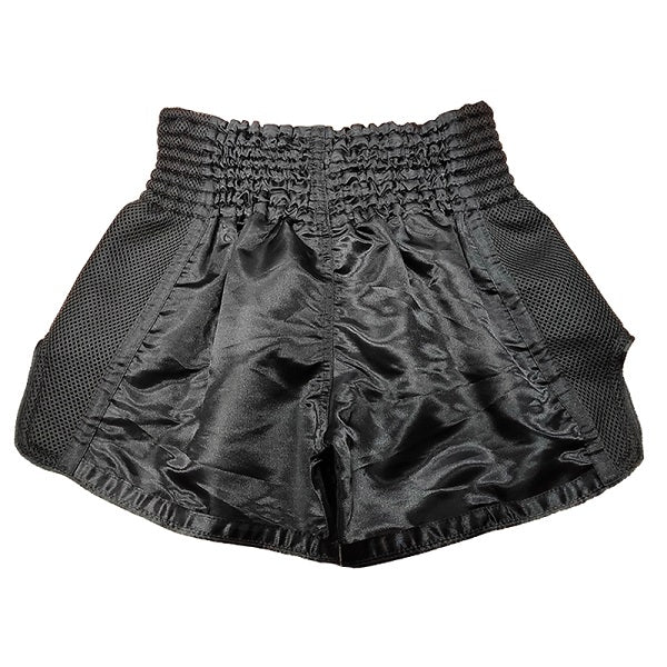 Fluory Eternity Classic Retro Muay Thai Shorts Black Black - Image 2