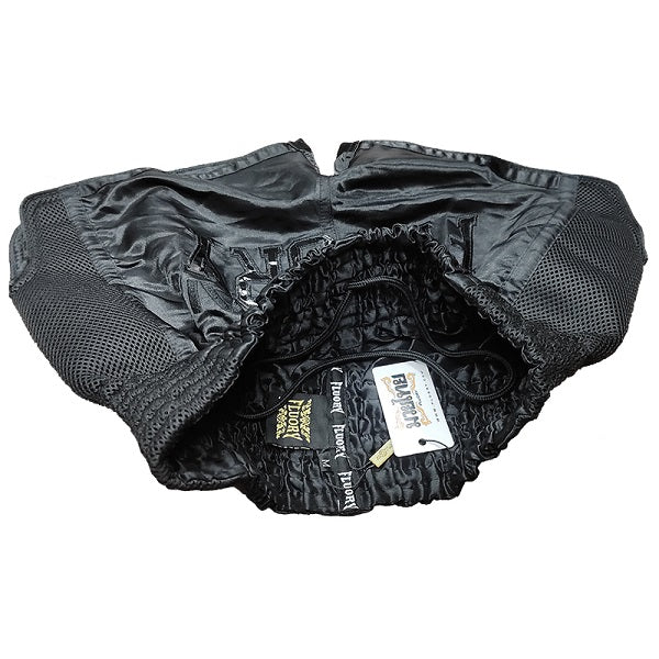 Fluory Eternity Classic Retro Muay Thai Shorts Black Black - Image 5