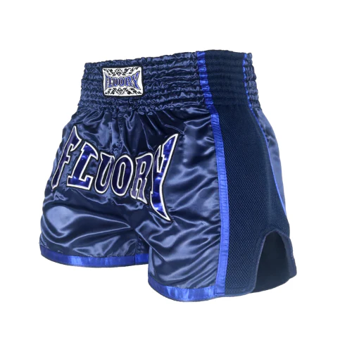 Fluory Eternity Classic Retro Muay Thai Shorts Blue Blue - Image 2