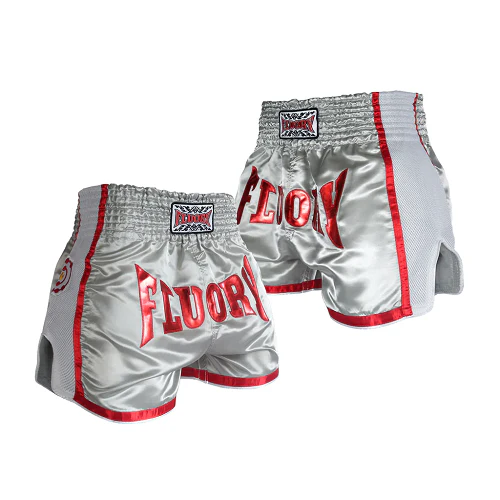 Fluory Eternity Classic Retro Muay Thai Shorts Grey