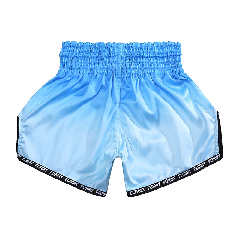 Fluory Fade Muay Thai Shorts Blue - Image 2