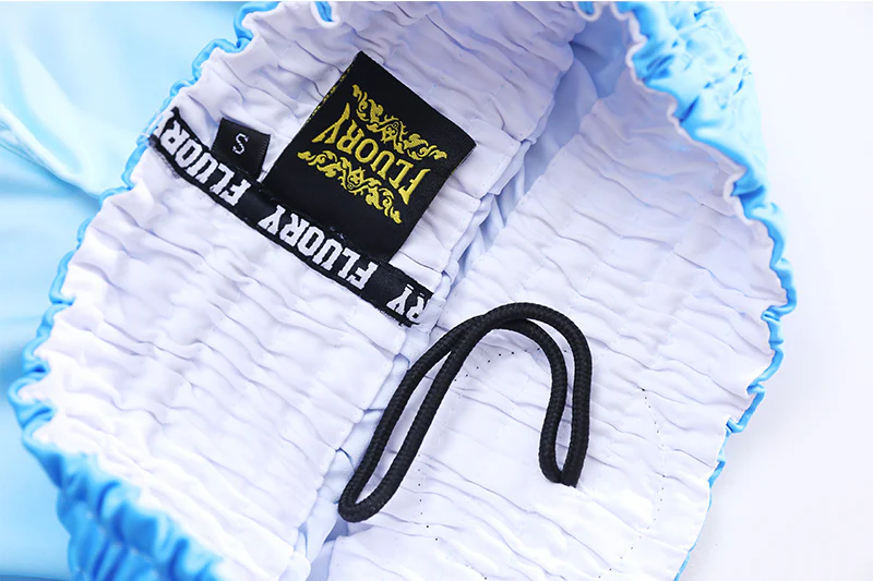Fluory Fade Muay Thai Shorts Blue - Image 4