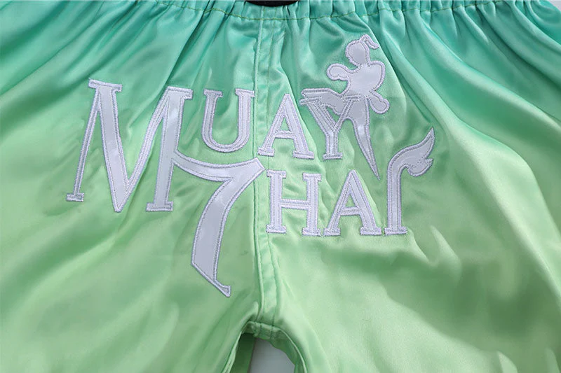 Fluory Fade Muay Thai Shorts Green - Image 3