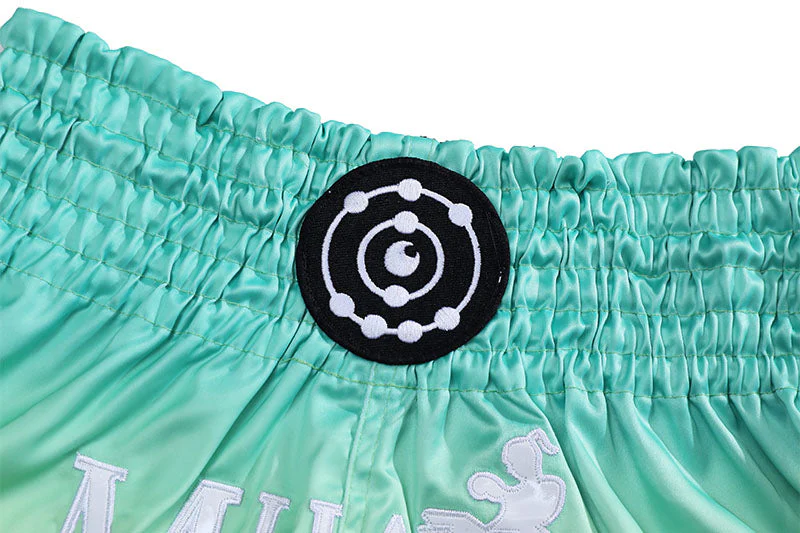 Fluory Fade Muay Thai Shorts Green - Image 4