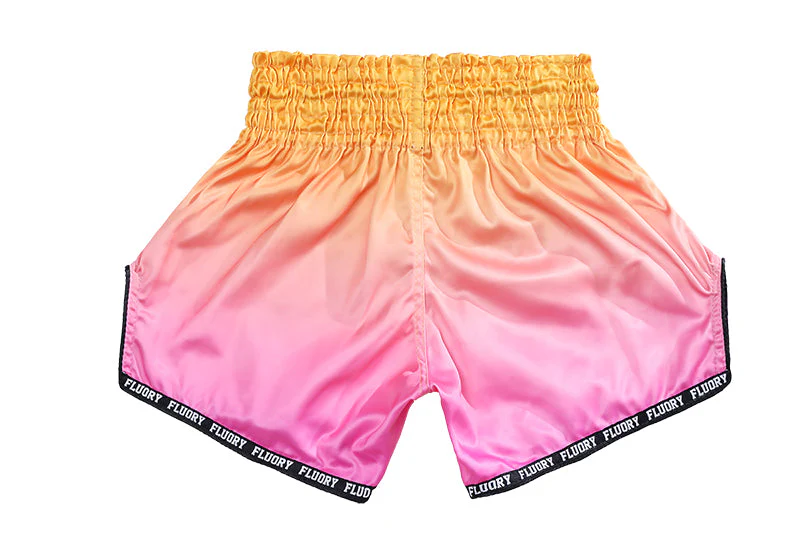 Fluory Fade Muay Thai Shorts Orange - Image 2