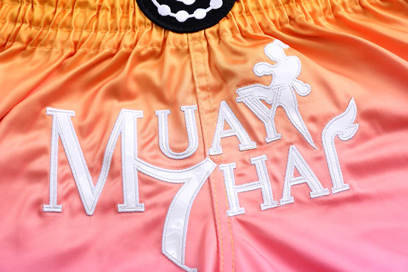 Fluory Fade Muay Thai Shorts Orange - Image 3