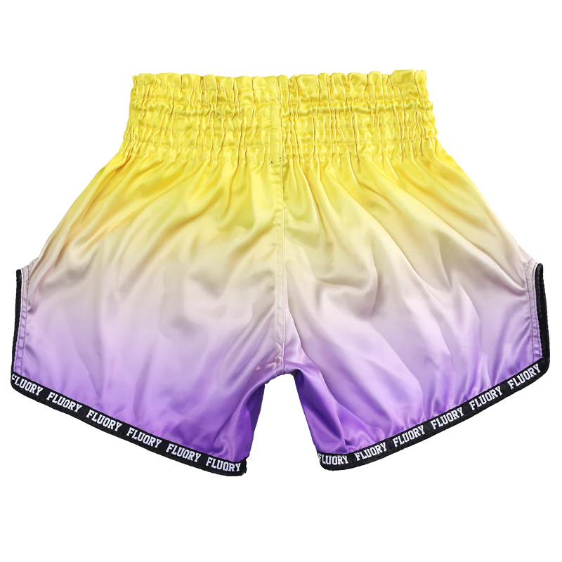 Fluory Fade Muay Thai Shorts Yellow - Image 2