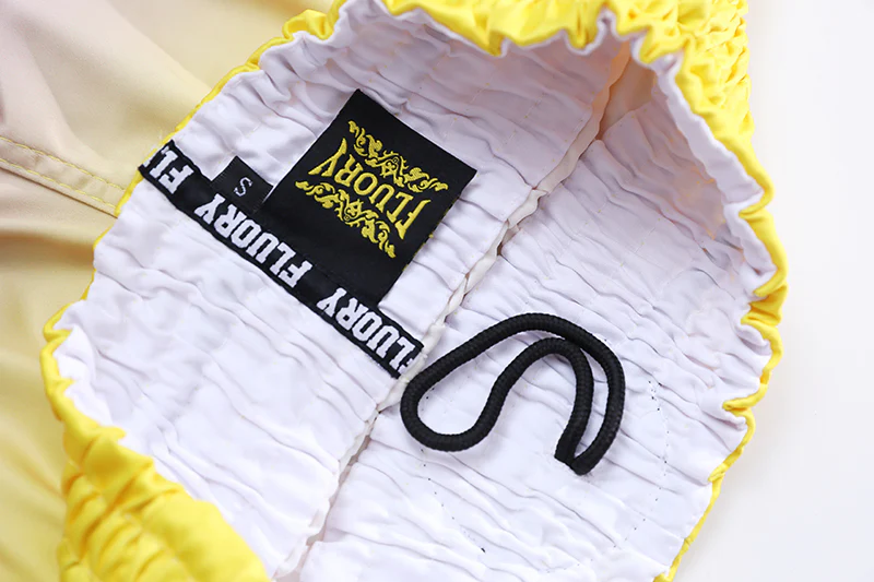Fluory Fade Muay Thai Shorts Yellow - Image 4