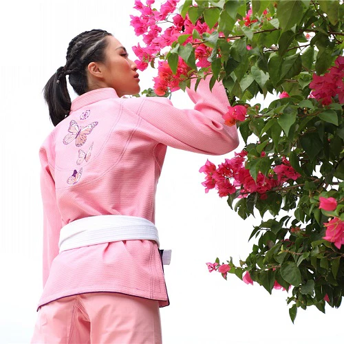 Fluory Grappling Butterfly BJJ Gi Pink - Image 4