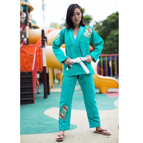 Fluory Grappling Kio Fish BJJ Gi Green - Image 3
