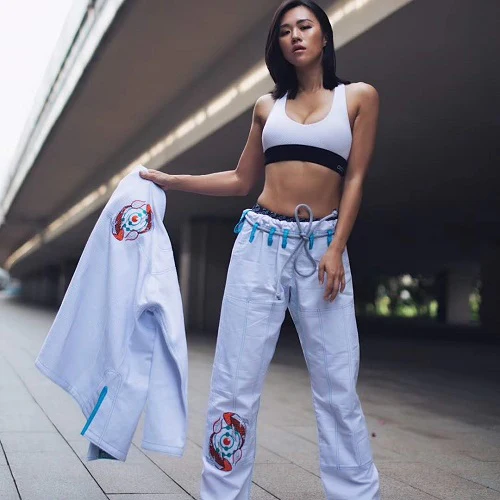 Fluory Grappling Kio Fish BJJ Gi White - Image 4