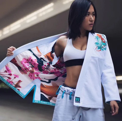 Fluory Grappling Kio Fish BJJ Gi White - Image 5