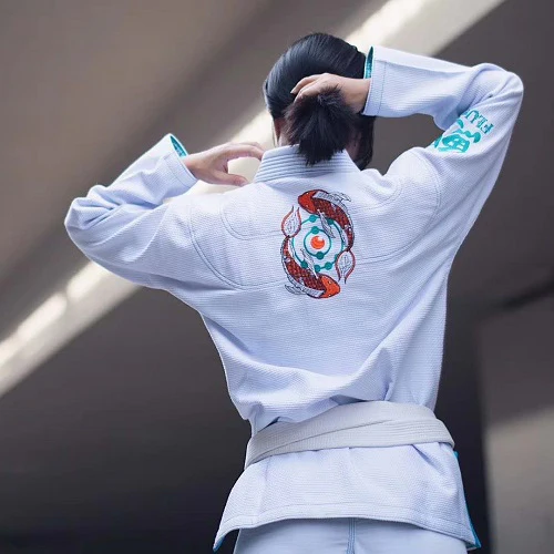 Fluory Grappling Kio Fish BJJ Gi White - Image 6
