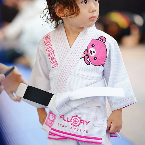Fluory Grappling Resurakuma Kids BJJ Gi Pink - Image 4