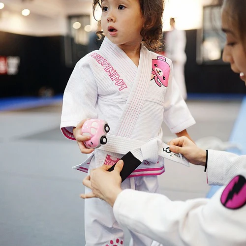 Fluory Grappling Resurakuma Kids BJJ Gi Pink - Image 5