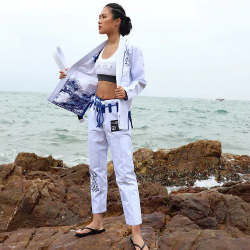 Fluory Grappling White Crane BJJ Gi White - Image 5