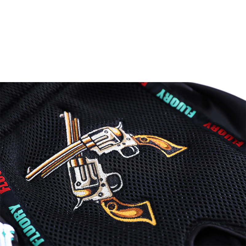 Fluory Guns & Rose Muay Thai Shorts Black - Image 4