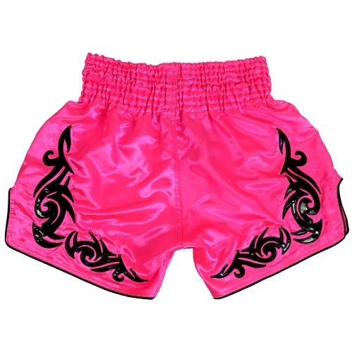 Fluory Neon Retro Muay Thai Shorts Pink - Image 2