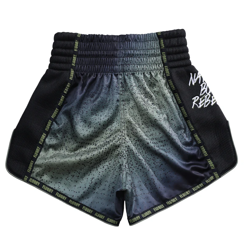 Fluory Rebellion Muay Thai Shorts Green - Image 2