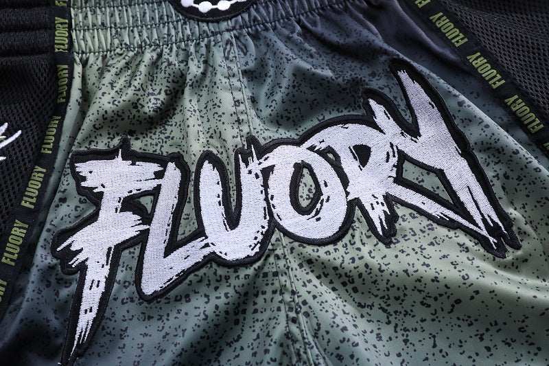 Fluory Rebellion Muay Thai Shorts Green - Image 3