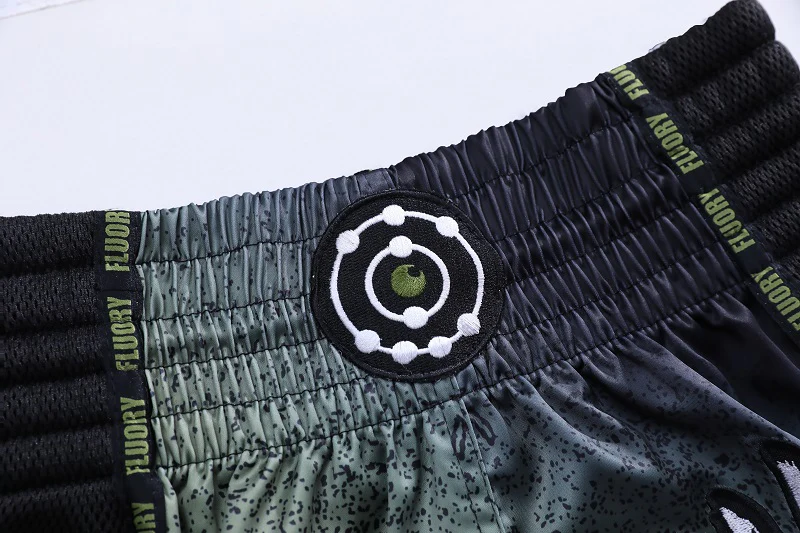 Fluory Rebellion Muay Thai Shorts Green - Image 4