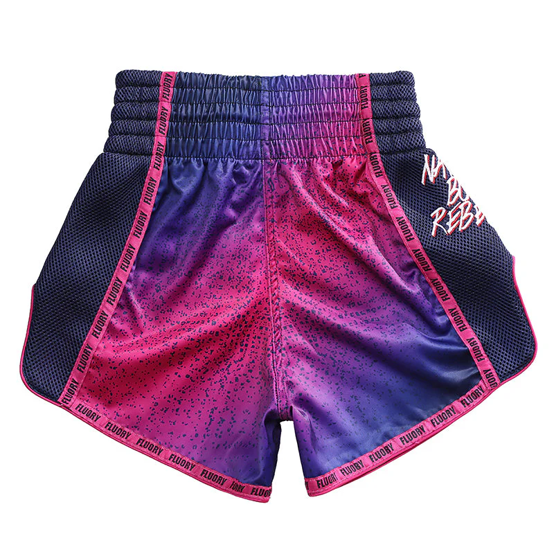 Fluory Rebellion Muay Thai Shorts Purple - Image 2