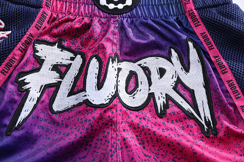 Fluory Rebellion Muay Thai Shorts Purple - Image 3