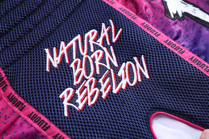 Fluory Rebellion Muay Thai Shorts Purple - Image 5