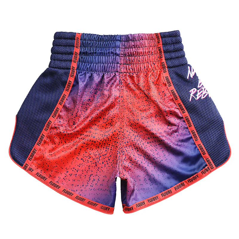 Fluory Rebellion Muay Thai Shorts Red - Image 2