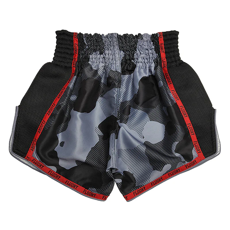 Fluory Stealth Muay Thai Shorts Black - Image 2