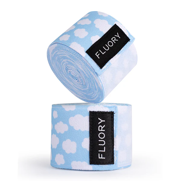 Fluory Tiger Shorts + Ankle Supports + Blue Clouds Handwraps 5m Combo - Image 4