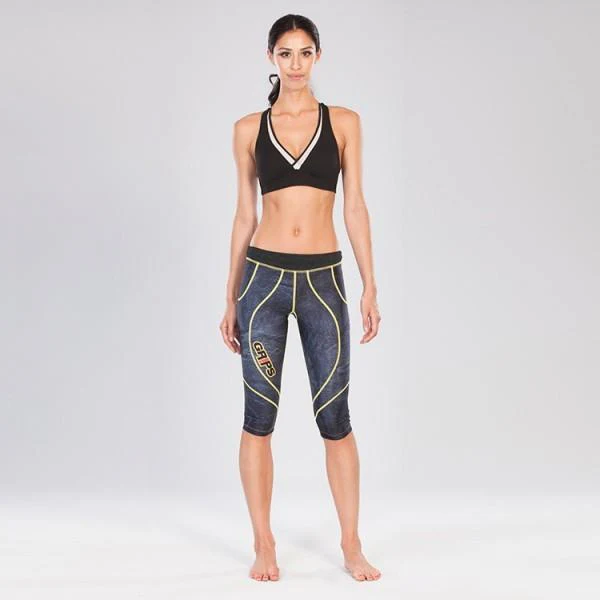 Grips Womens Short Athletic Leggings Grey Magma - Image 2