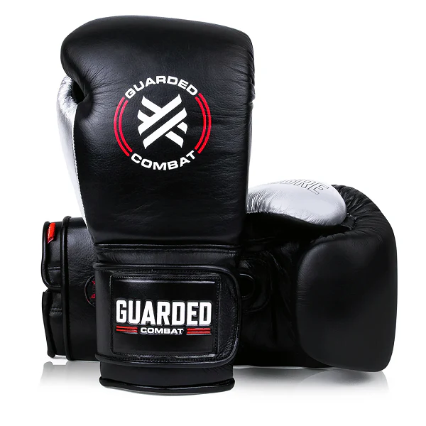 Guarded Combat Calibre Pro Boxing Gloves Strap Black-Chrome