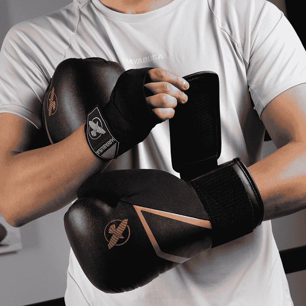 Hayabusa E1 Boxing Gloves Black-Gold - Image 6