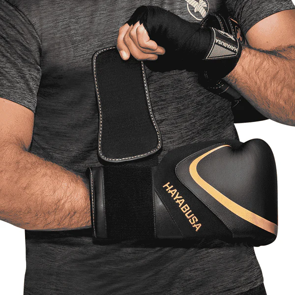 Hayabusa H5 Boxing Gloves Black-Gold - Image 4