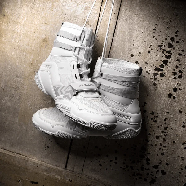 Hayabusa Strike Boxing Shoes White - Image 3