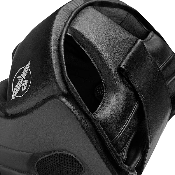 Hayabusa T3 Chinless Boxing Headgear Black-Black - Image 4