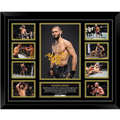 Khamzat Chimaev UFC Signed Photo Framed Limited Edition
