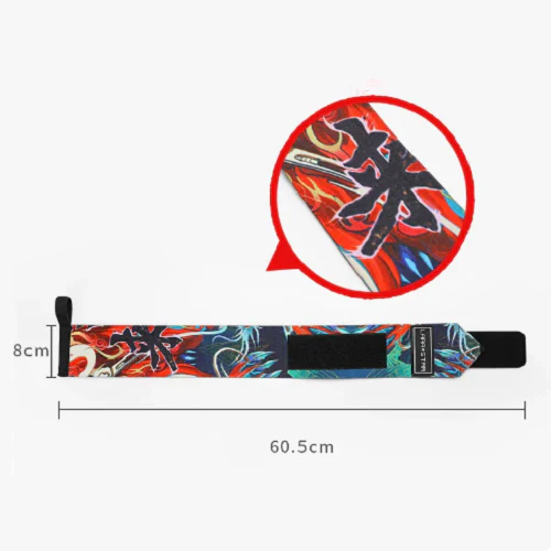Lara Star Japanese Print Gym Wrist Supports - Image 3
