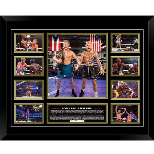 Logan Paul Jake Paul Signed Photo Framed Limited Edition