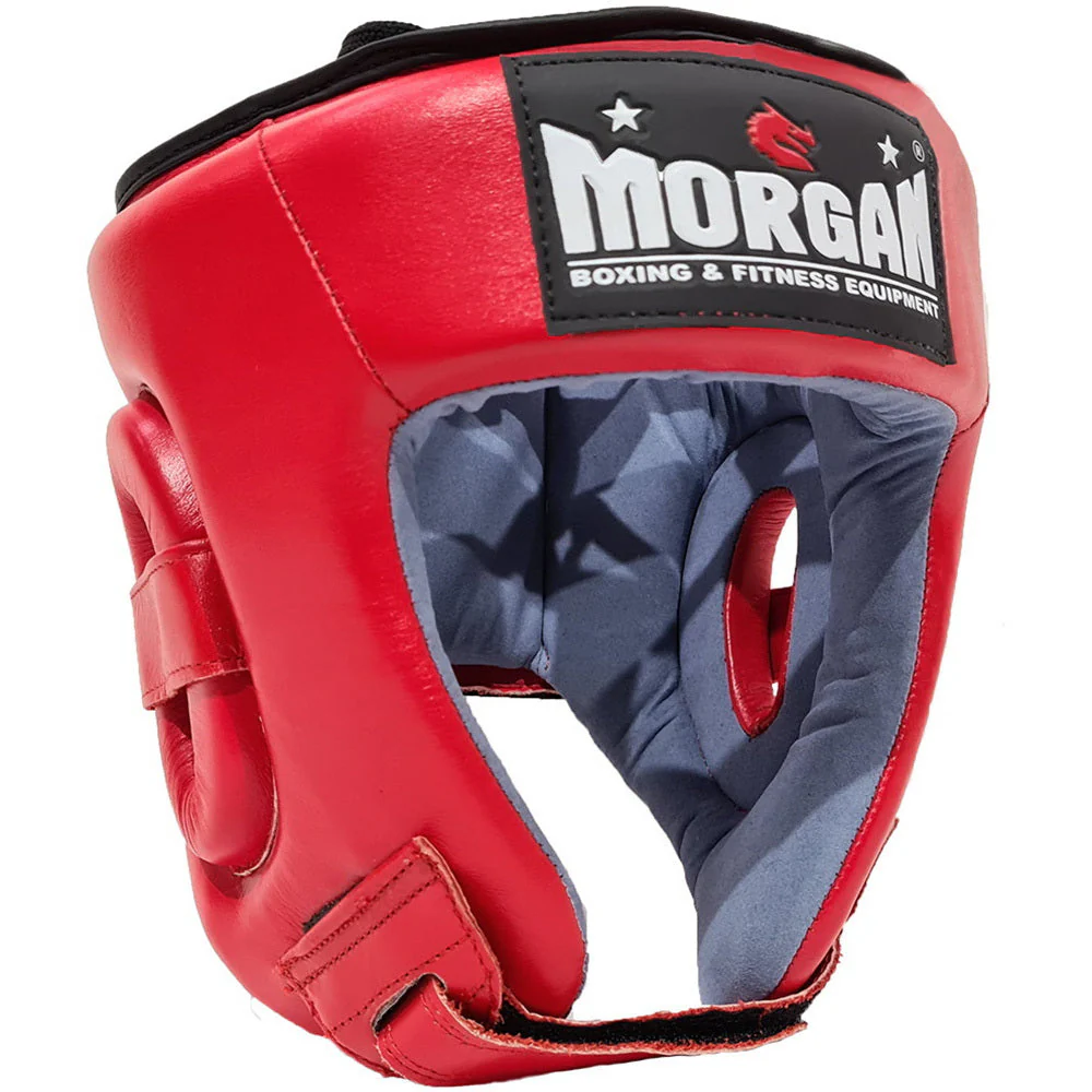 Morgan Boxing Leather Open Face Headgear - Image 2
