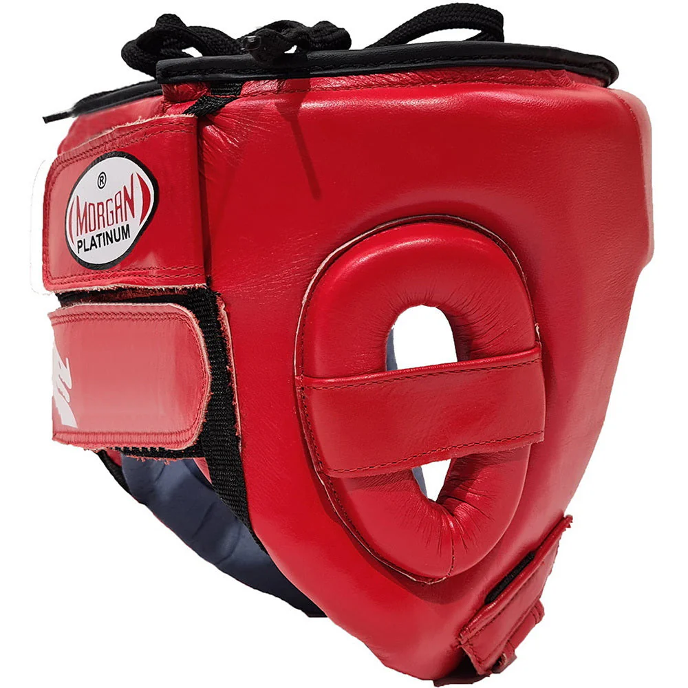 Morgan Boxing Leather Open Face Headgear - Image 4