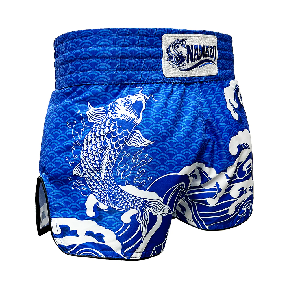 Namazu Koi Fish Muay Thai Shorts Blue
