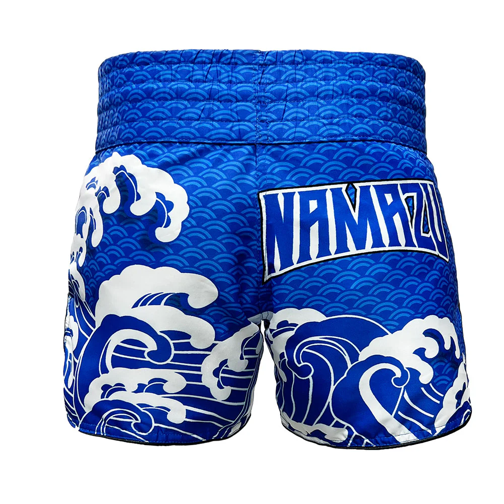 Namazu Koi Fish Muay Thai Shorts Blue - Image 4
