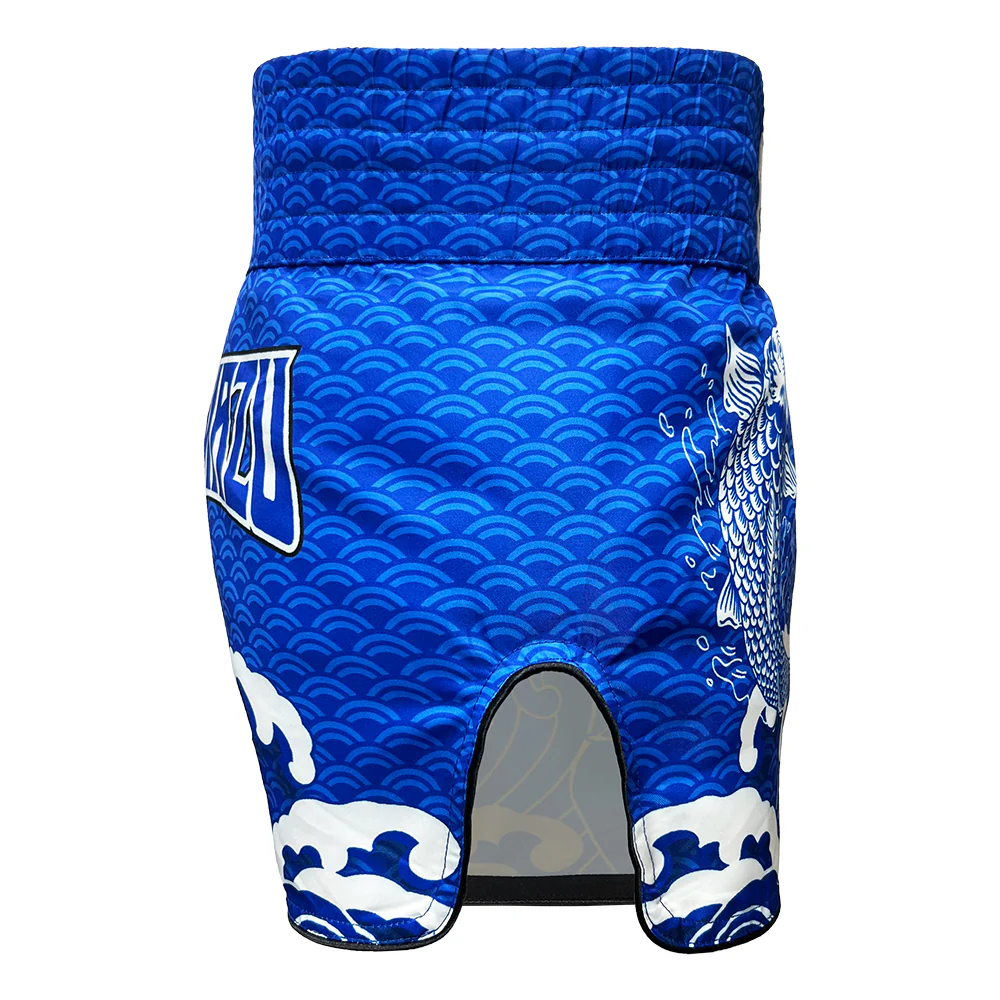 Namazu Koi Fish Muay Thai Shorts Blue - Image 5