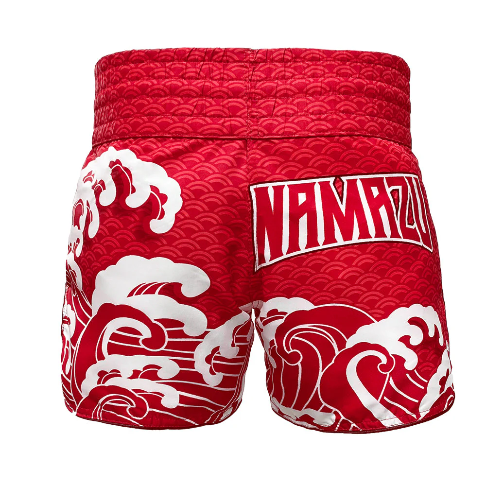 Namazu Koi Fish Muay Thai Shorts Red - Image 4
